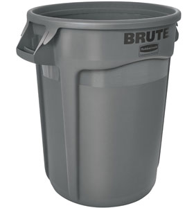 Container rotund Brute cu canale de aerisire  75.7 L  gri  RUBBERMAID